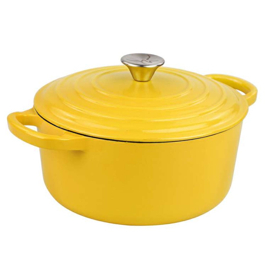 Kitchen & Dining * | S&N By Miguel Maestre Cast Iron Casserole 28Cm Yellow Gloss