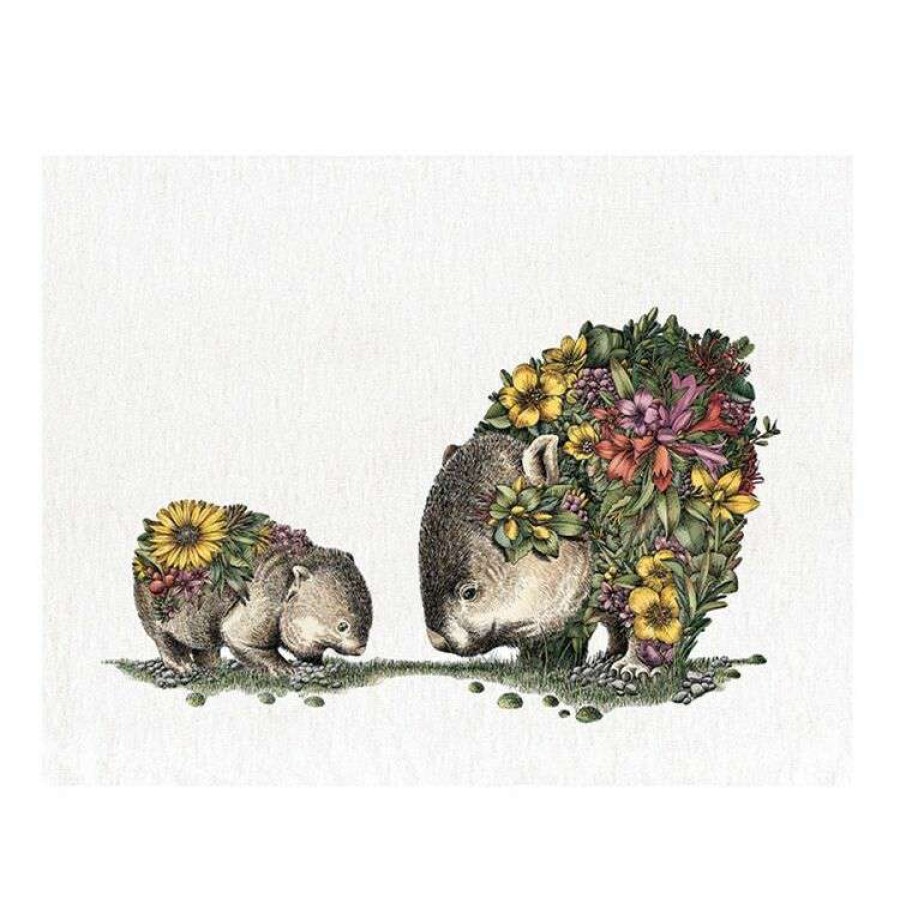 Kitchen & Dining * | Maxwell & Williams Marini Ferlazzo Australian Families 50 X 70 Cm Tea Towel Wombat