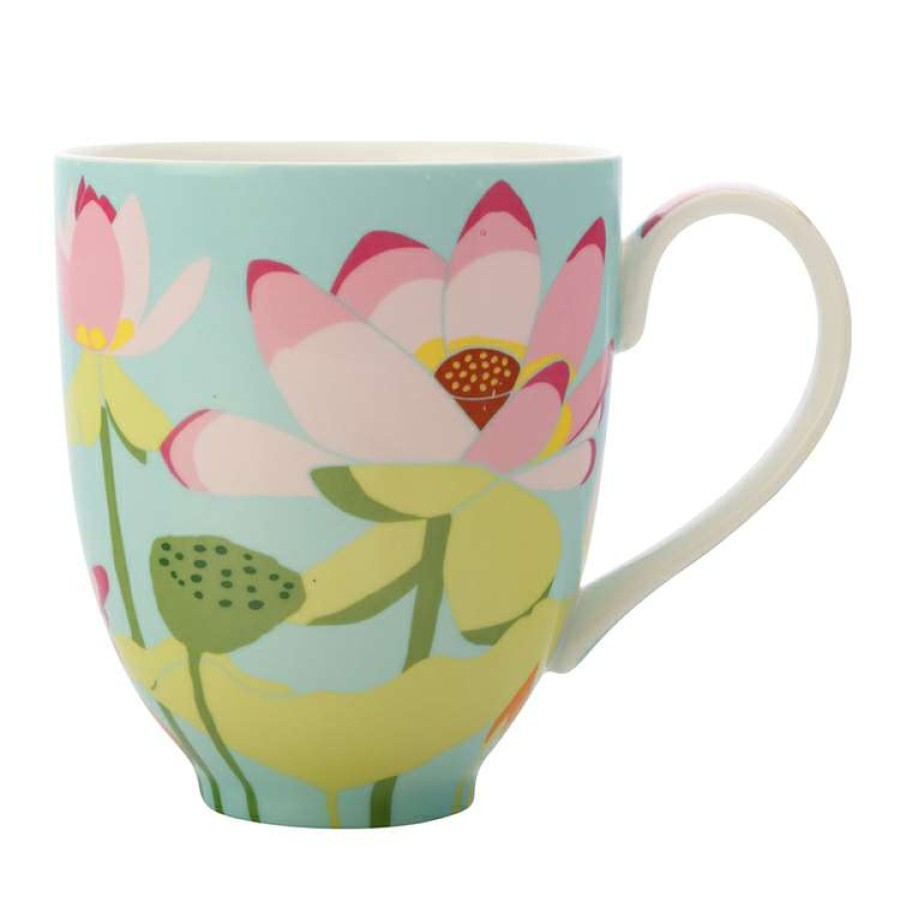 Kitchen & Dining * | Maxwell & Williams Royal Botanic Gardens Lotus Mug 350Ml Mint Gift Boxed