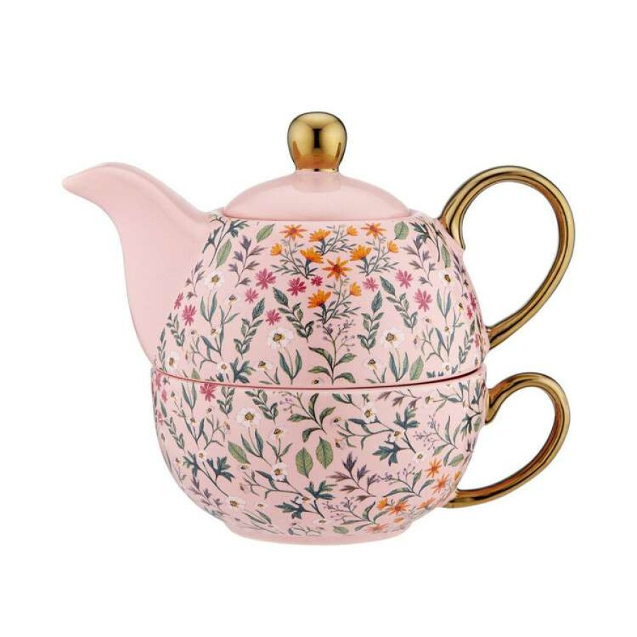 Kitchen & Dining * | Ashdene Flowering Fields Pink Tea For One Teapot