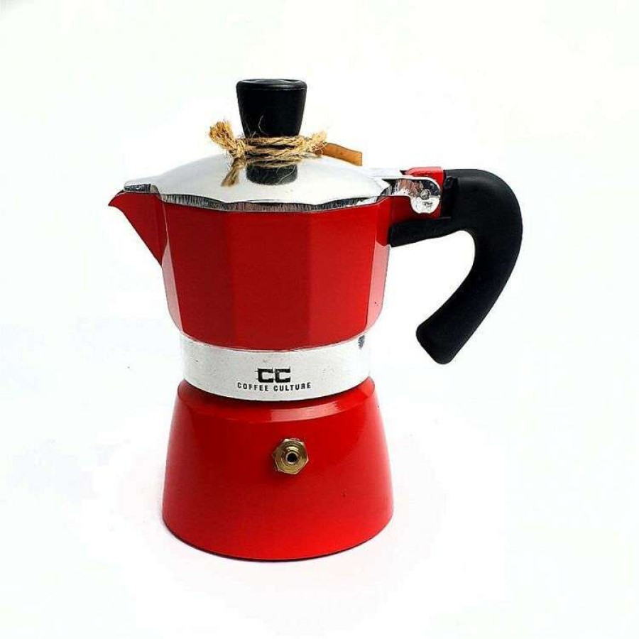 Kitchen & Dining * | Coffee Culture Red Coffee Maker 3 Cup