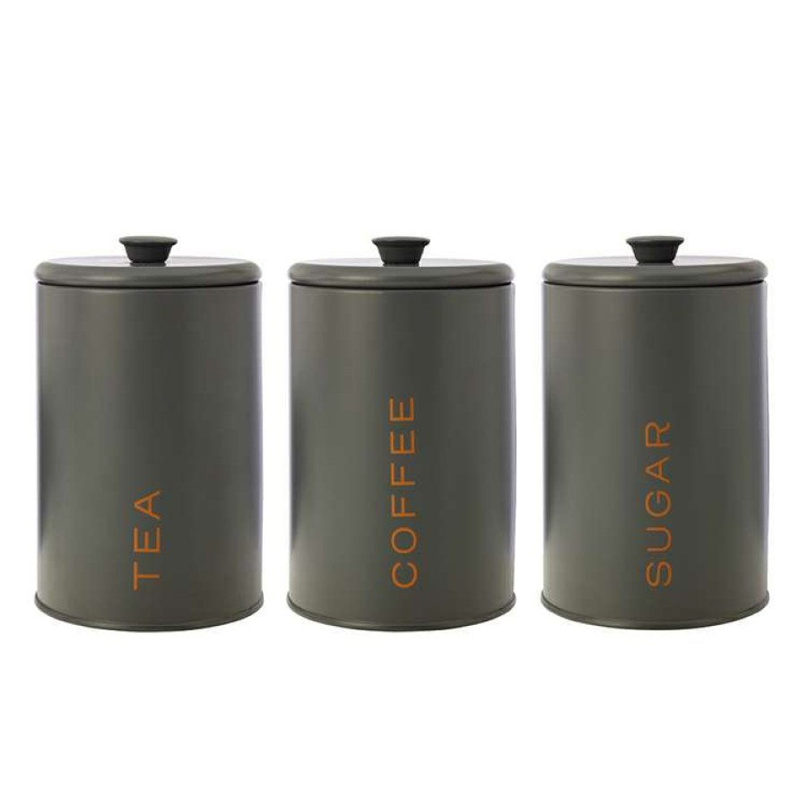 Kitchen & Dining * | Casa Domani Cucina Canister 1.2L Set Of 3 Charcoal