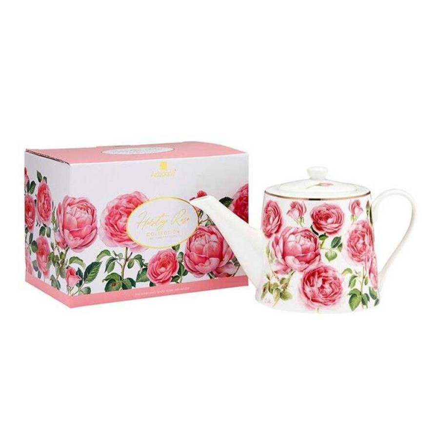 Kitchen & Dining * | Ashdene Heritage Rose Infuser Teapot 900Ml