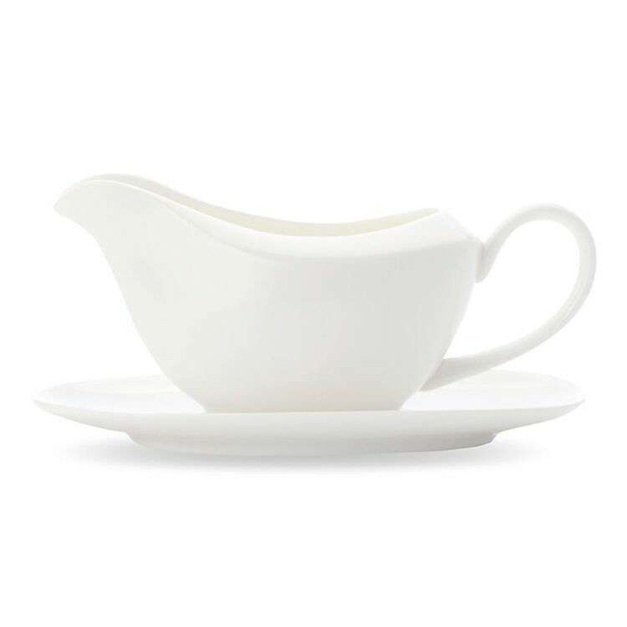 Kitchen & Dining * | Casa Domani Pearlesque Gravy Boat And Saucer