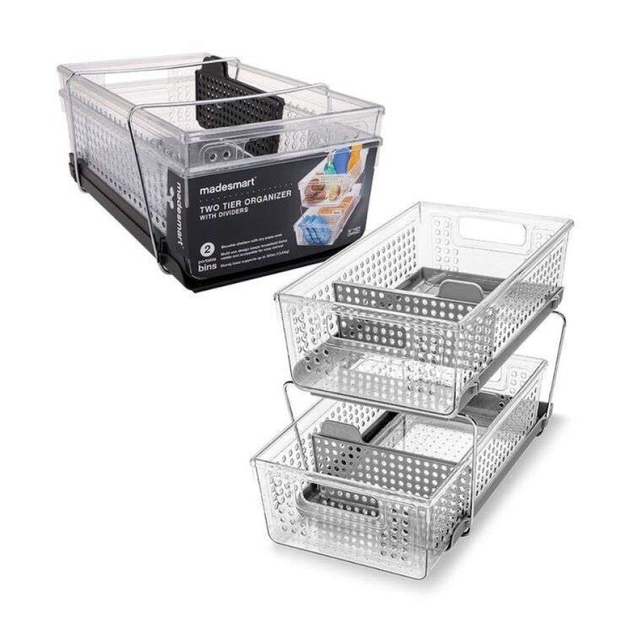 Kitchen & Dining * | Madesmart 2 Lvl Storage With Divider