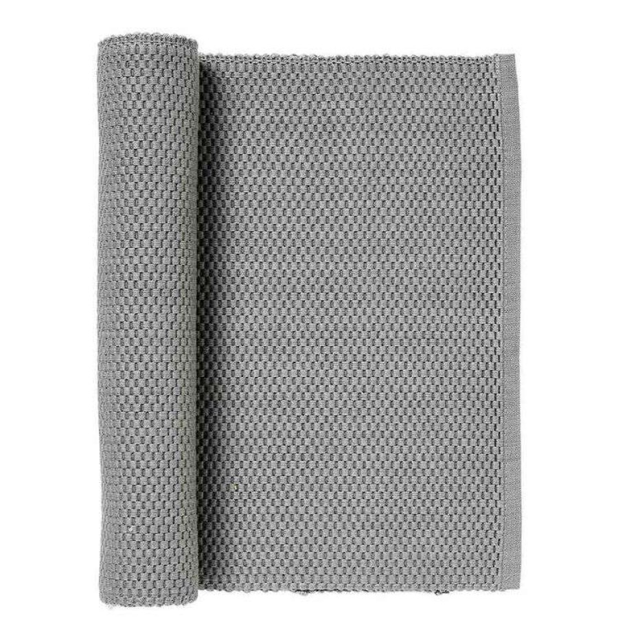 Kitchen & Dining * | Just Home Ribbed Runner Grey