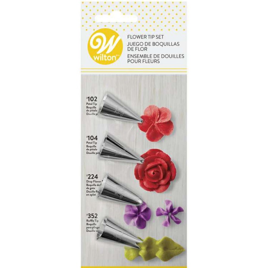 Kitchen & Dining * | Wilton Buttercream Flower Tip Set 4 Piece