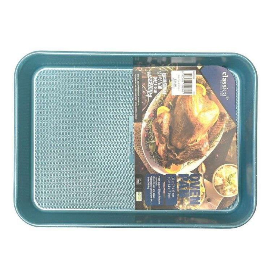 Kitchen & Dining * | Classica Silicon Release Blue Oven Tray 37X27X5Cm