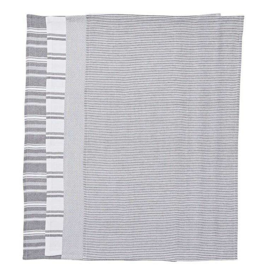 Kitchen & Dining * | Smith & Nobel Provence 4 Pack Tea Towel Grey 45 X 70 Cm