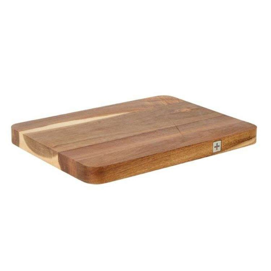 Kitchen & Dining * | Swiss Diamond Dlx Premium Long Grain Acacia Cutting Board 40 X 30 X 3 Cm