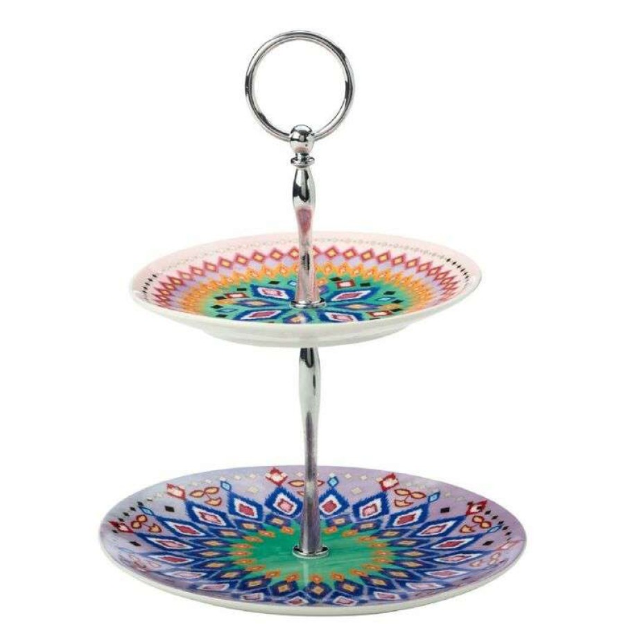 Kitchen & Dining * | Maxwell & Williams Teas & C'S Zanzibar 2 Tiered Cake Stand Gift Boxed