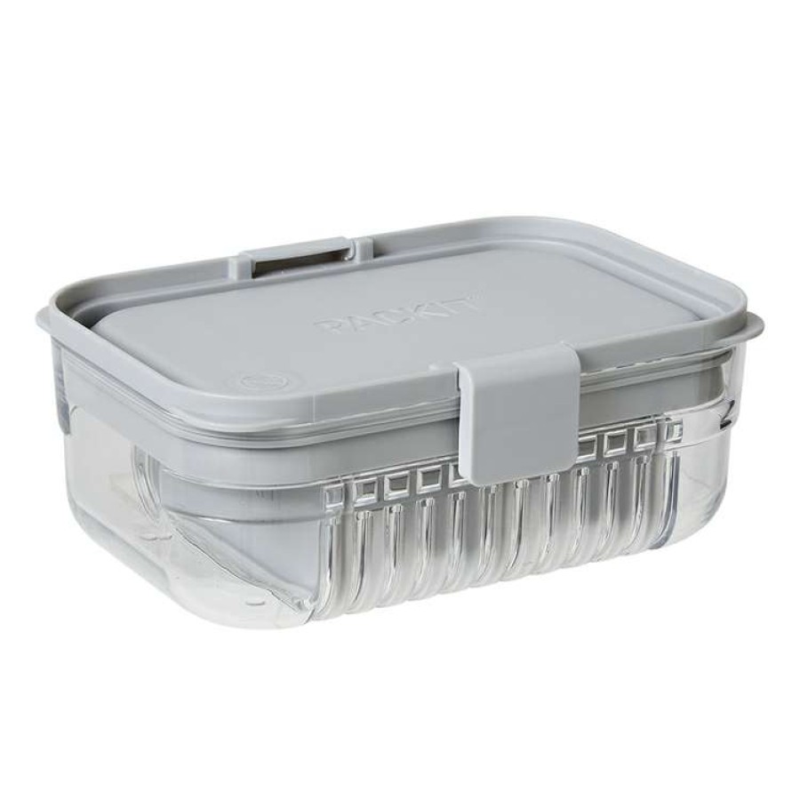 Kitchen & Dining * | Pack It Mod Lunch Bento Steel Grey