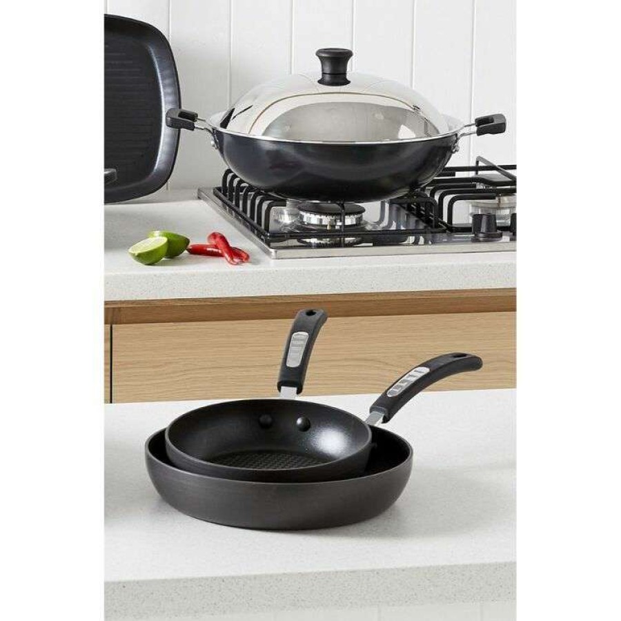 Kitchen & Dining * | Tefal Specialty Hard Anodised Twin Pack Frypans 20/26Cm