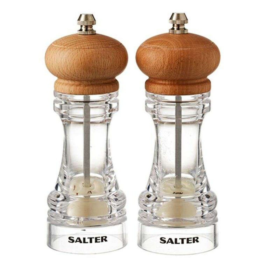 Kitchen & Dining * | Salter Beech Wood Mill Twin Pack