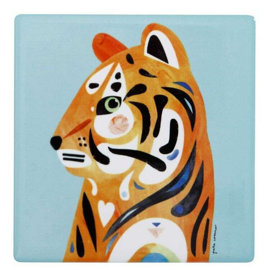 Kitchen & Dining * | Maxwell & Williams Pete Cromer Wildlife Coaster 9.5Cm Tiger