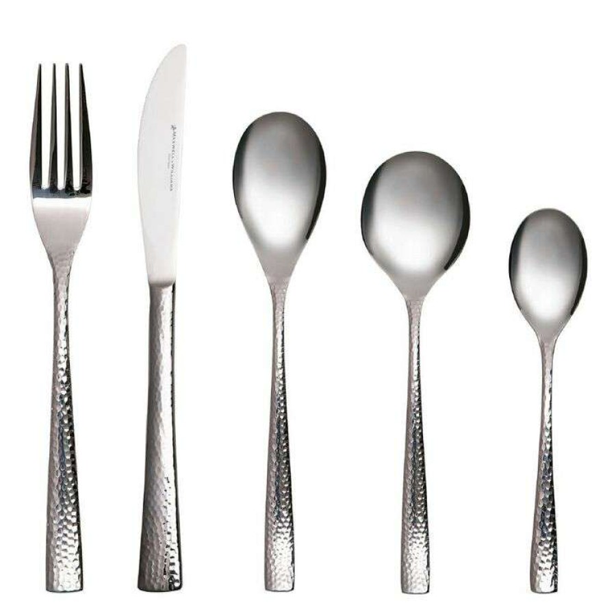 Kitchen & Dining * | Maxwell & Williams Wayland Hammered Cutlery Set 36 Piece