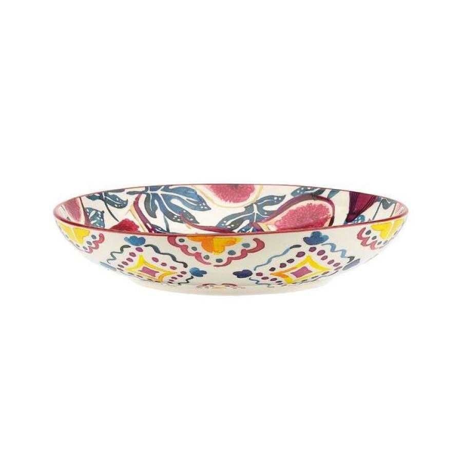 Kitchen & Dining * | Ecology Punch Medium Shallow Bowl 25.8 X 26 X 5 Cm Fig