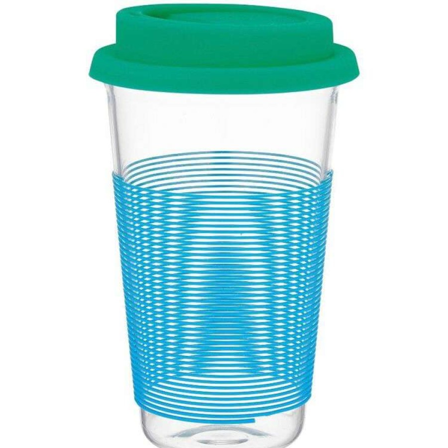 Kitchen & Dining * | Porta Summer Fun Blue & Green Travel Mug