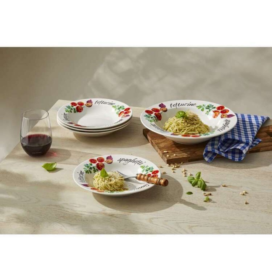 Kitchen & Dining * | Casa Domani Italiana Rim 5 Piece Pasta Set Herbs Gift Boxed