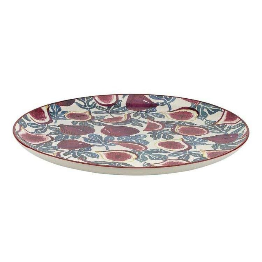 Kitchen & Dining * | Ecology Punch Large Round Platter 36 X 2.5 Cm Fig