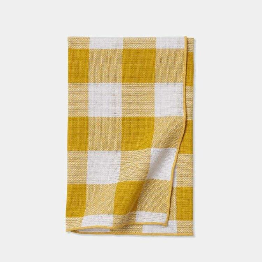 Kitchen & Dining * | Chyka Home Chyka Gingham 4 Pack Napkin 50X50Cm Mustard