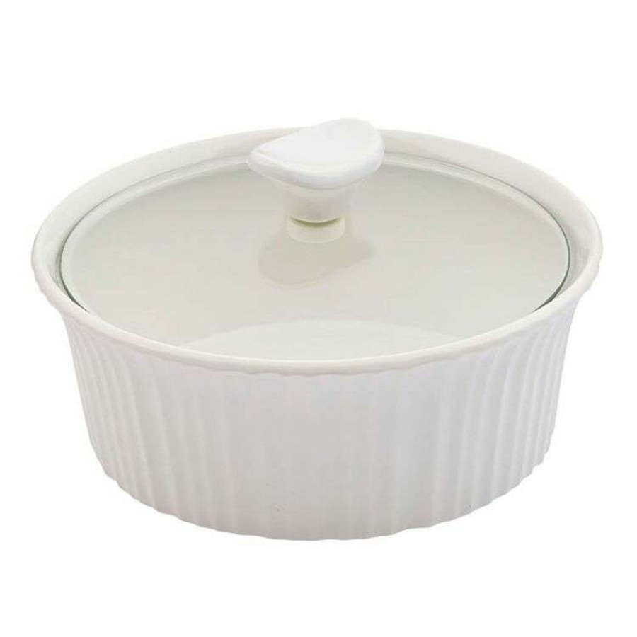 Kitchen & Dining * | Corningware French White Ovenware Round Casserole 1.4L