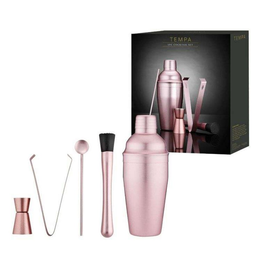 Kitchen & Dining * | Tempa Aurora 5 Piece Blush Cocktail Set