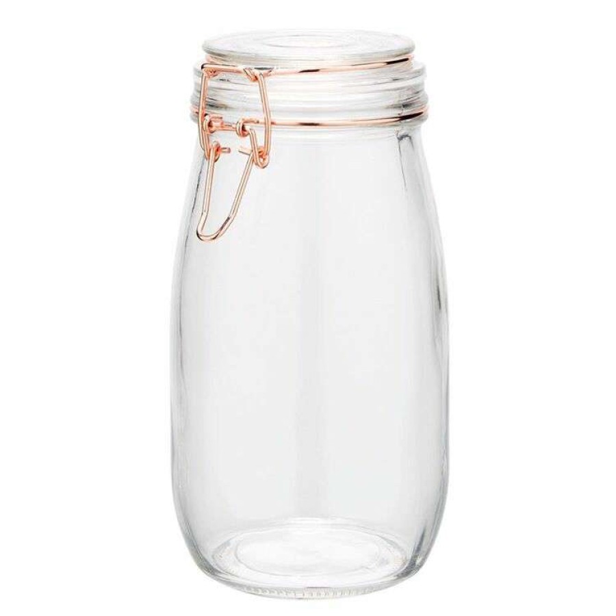 Kitchen & Dining * | Heirloom Goods Glass Cliptop Canister 1440Ml