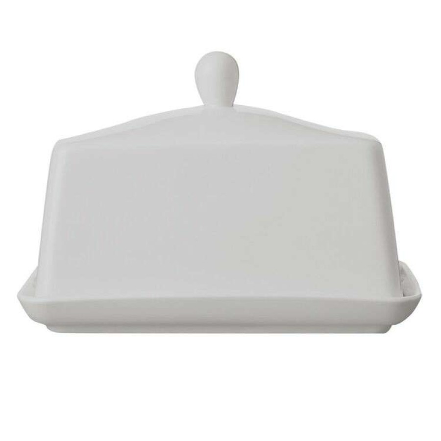 Kitchen & Dining * | Maxwell & Williams White Basics Butter Dish 16 X 11 Cm