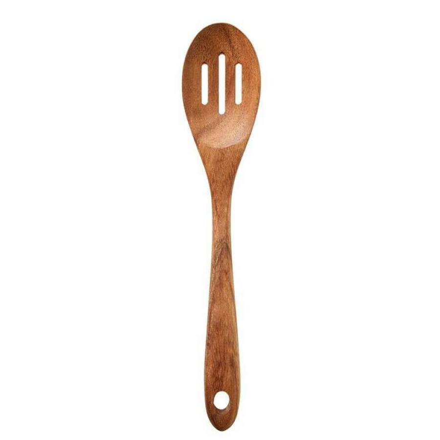 Kitchen & Dining * | Smith & Nobel Acacia Wooden Slotted Spoon 33Cm