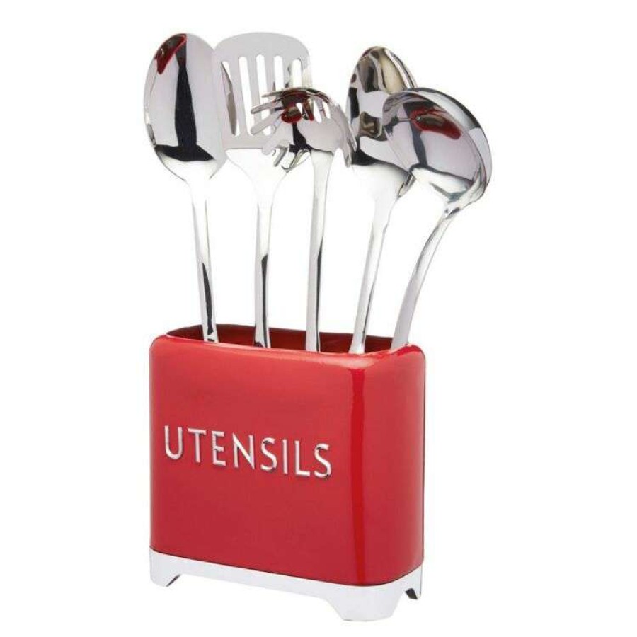 Kitchen & Dining * | Kitchen Craft Kitchencraft Lovello Utensil Holder Red