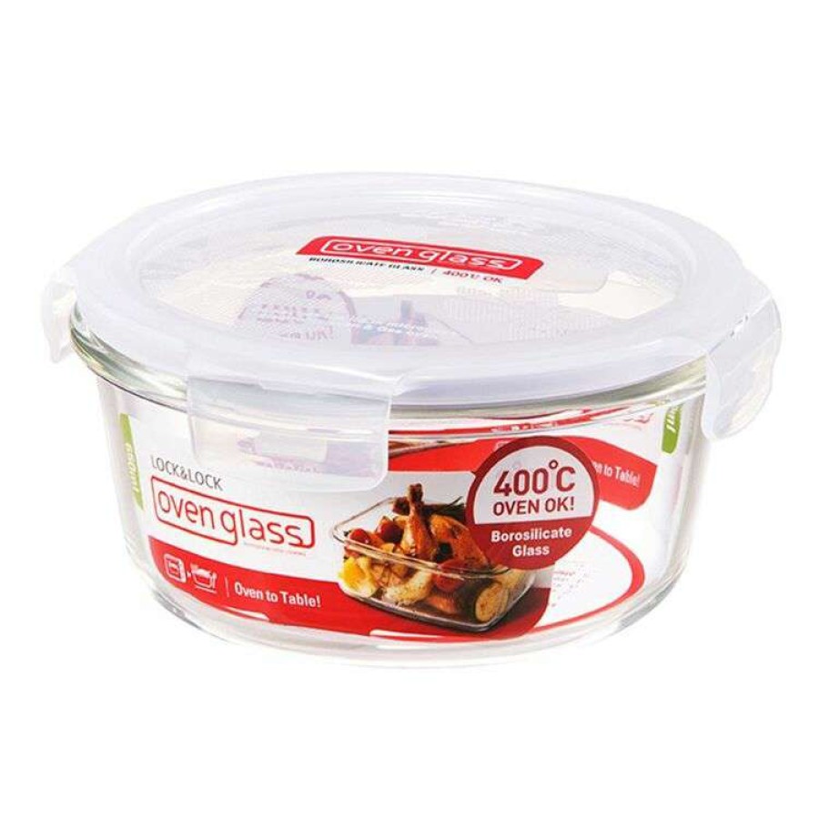 Kitchen & Dining * | Lock & Lock Glass Round Food Storage 650Ml