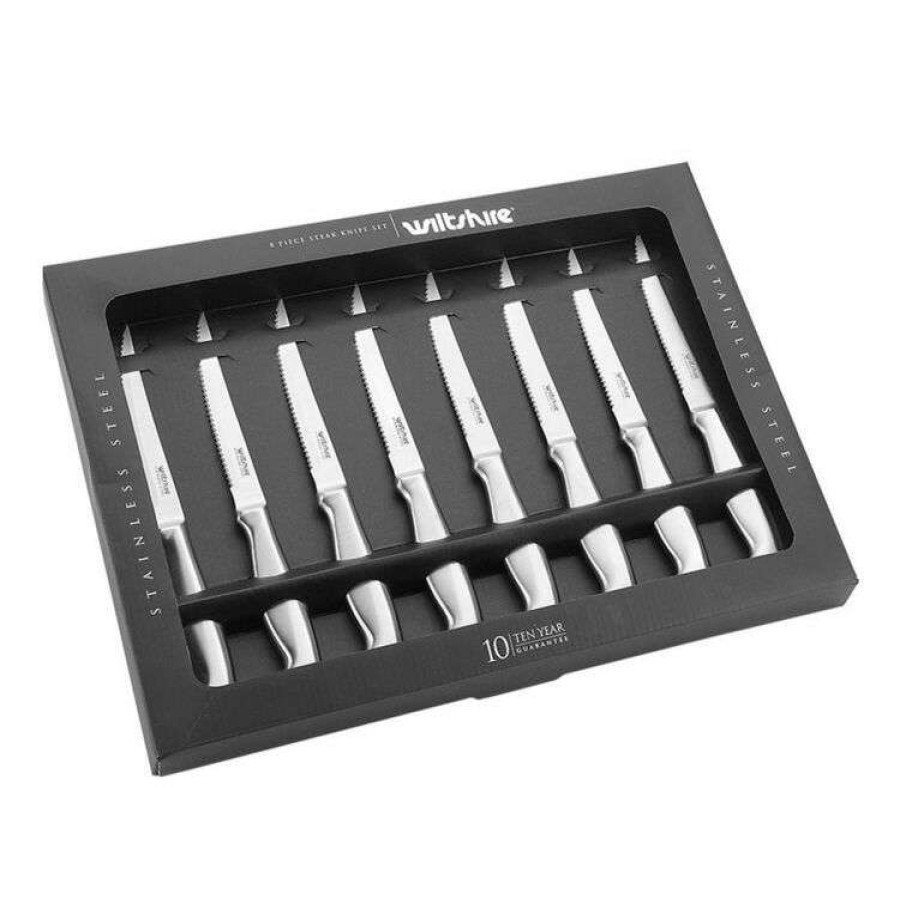 Kitchen & Dining * | Wiltshire Stainless Steel Steak Knife 8-Piece Box