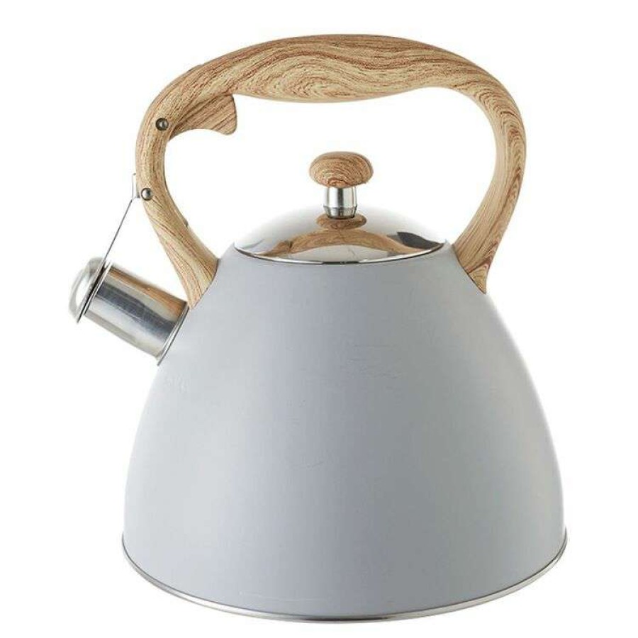 Kitchen & Dining * | Smith & Nobel Conical Stainless Steel Kettle 2.3L Grey