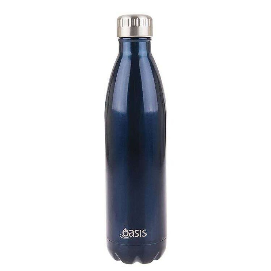 Kitchen & Dining * | Oasis 750Ml Stainless Steel Double Walled Drink Bottle Navy