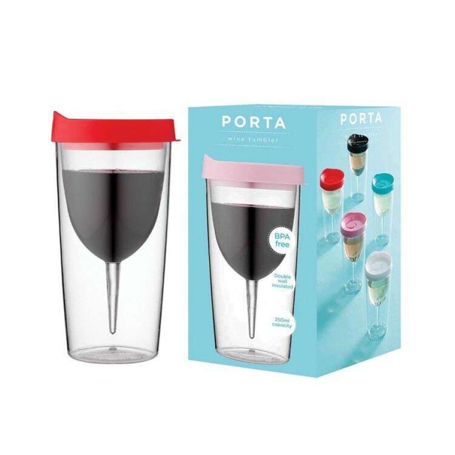 Kitchen & Dining * | Porta Portables Clear Red Wine Vino Tumbler