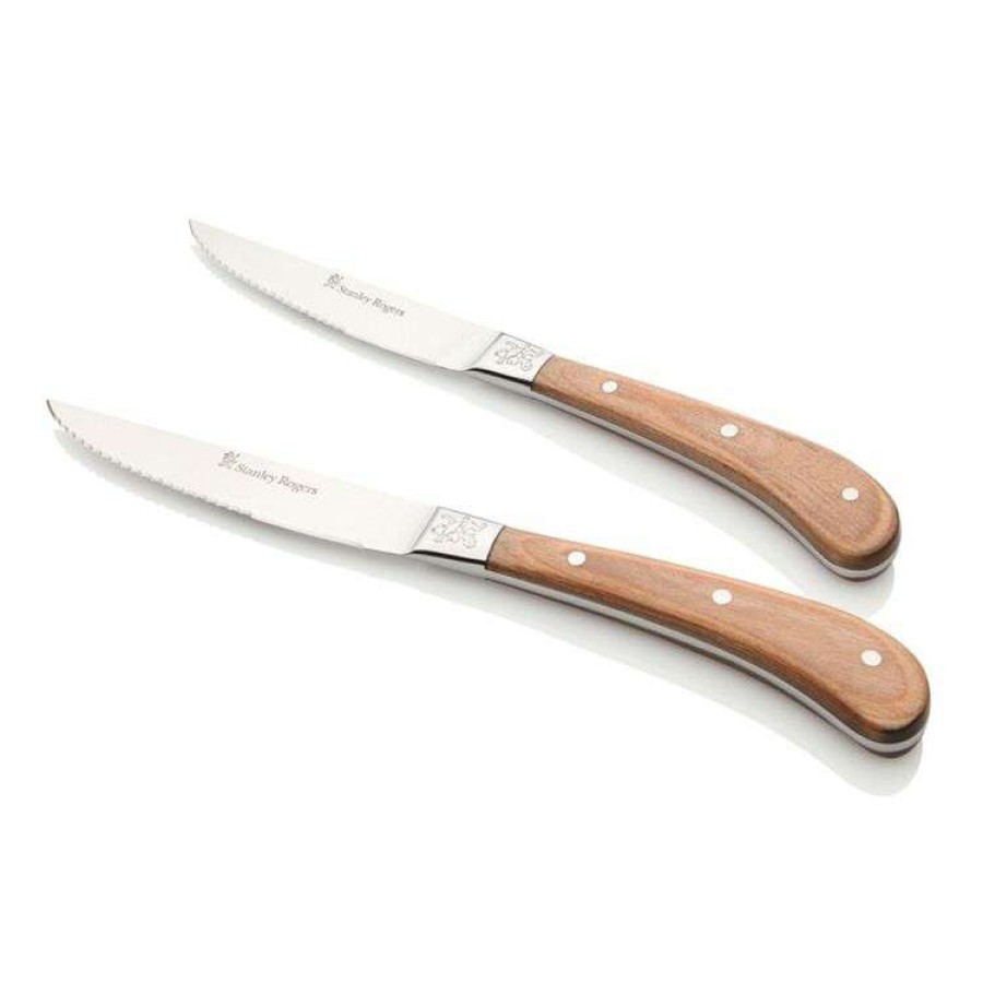 Kitchen & Dining * | Stanley Rogers Pistol Grip 4-Piece Woodland Steak Knife Set