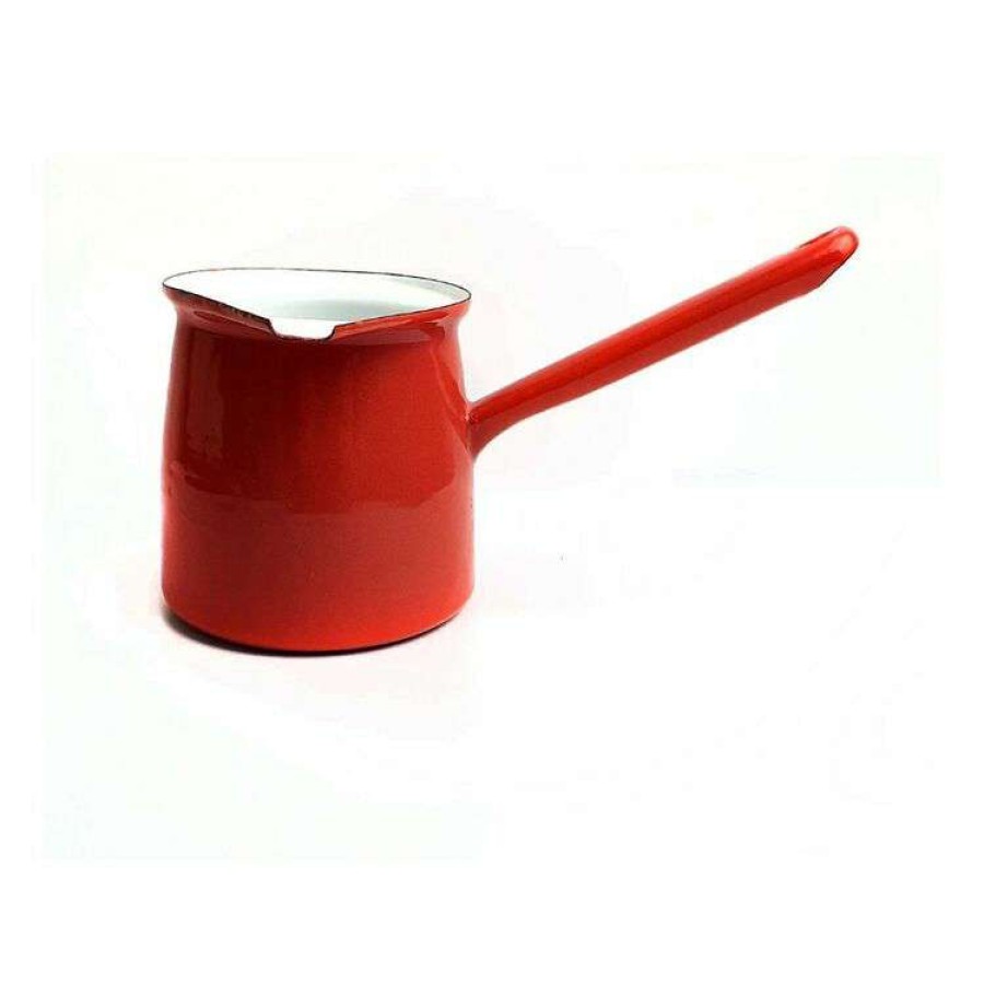 Kitchen & Dining * | Coffee Culture Enamel Red Turkish Coffee Pot 850Ml