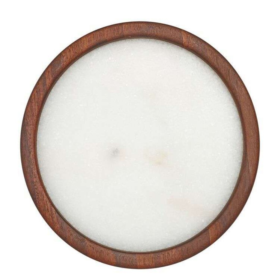 Kitchen & Dining * | Tempa Buckley 25Cm Round White Serving Board