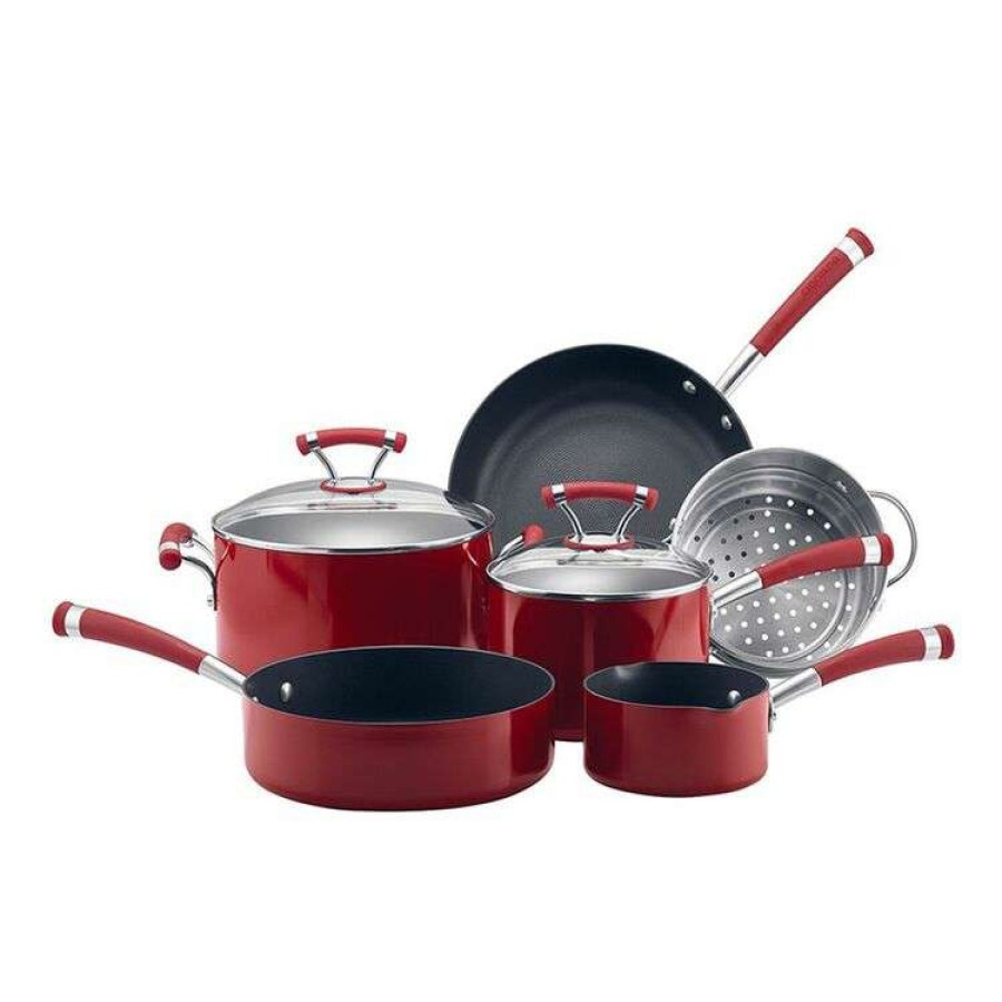 Kitchen & Dining * | Circulon Contempo 6-Piece Aluminium Cook Set Red