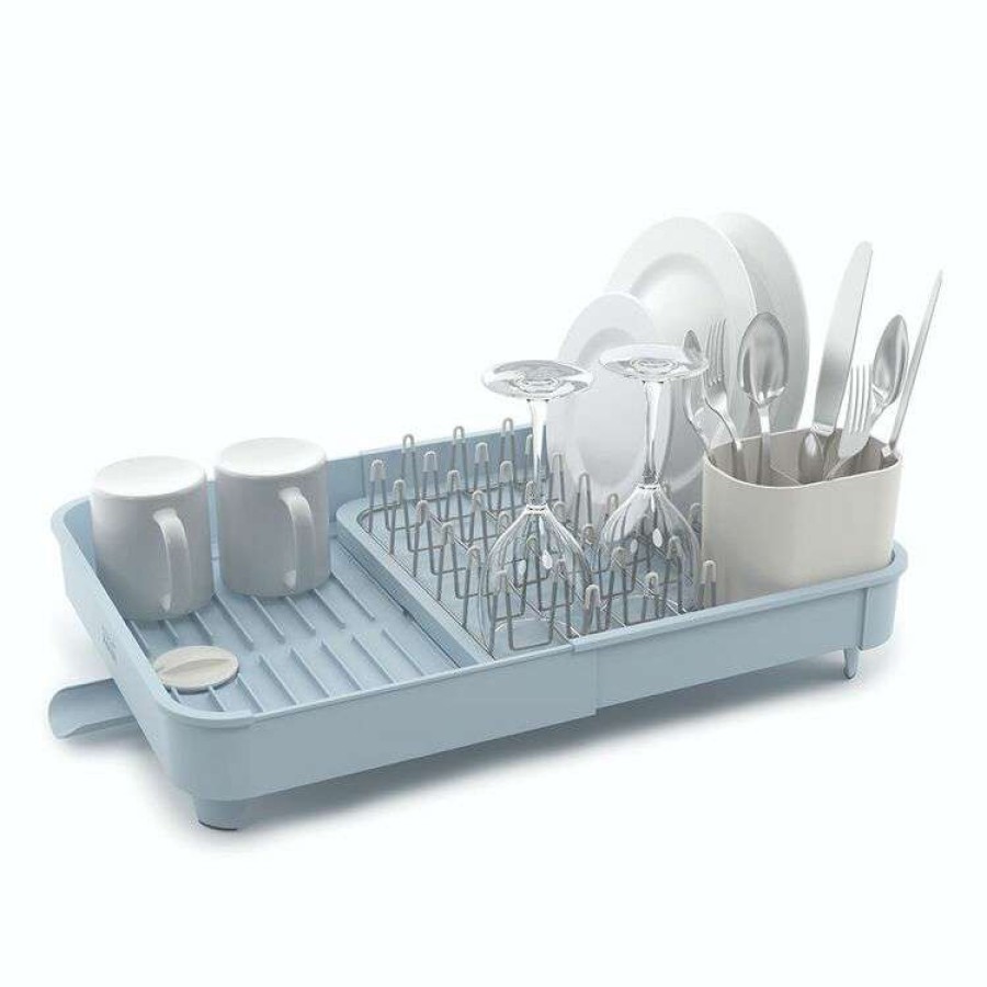 Kitchen & Dining * | Joseph Joseph Extend Dish Drainer Grey Blue