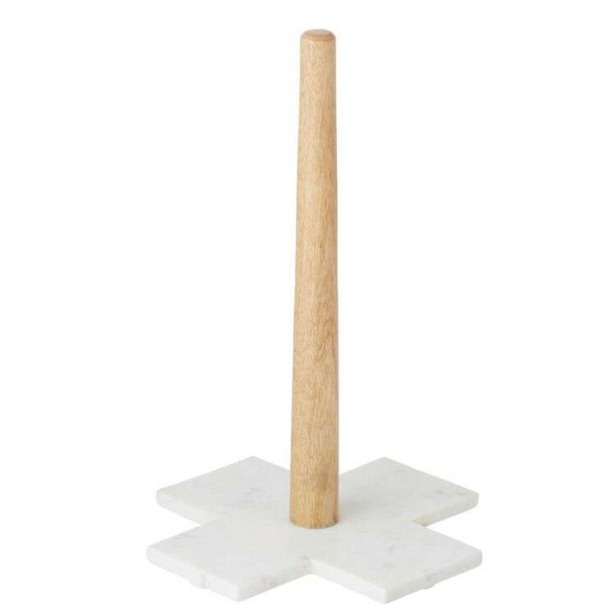 Kitchen & Dining * | Academy Eliot Paper Towel Holder White/Natural 20X20X32Cm