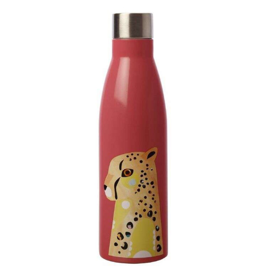 Kitchen & Dining * | Maxwell & Williams Pete Cromer Wildlife Double Wall Insulated Bottle 500Ml Cheetah