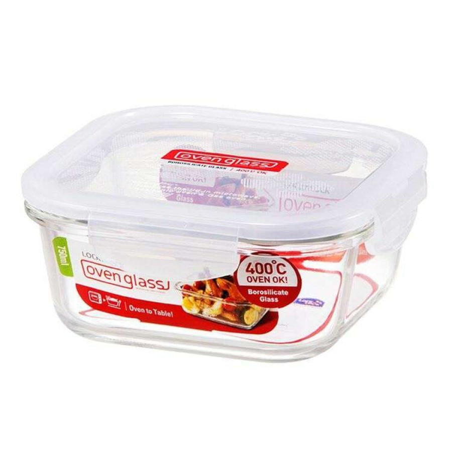 Kitchen & Dining * | Lock & Lock Glass Square Food Storage 750Ml