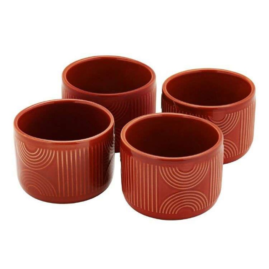 Kitchen & Dining * | Maxwell & Williams Arc Ramekins Set Of 4 Terracotta Gift Boxed Large