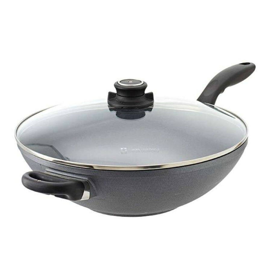 Kitchen & Dining * | Swiss Diamond Classic Wok With Lid 32Cm