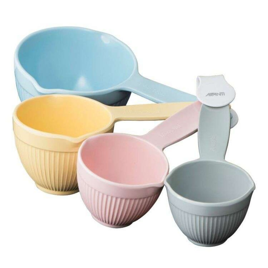 Kitchen & Dining * | Avanti Melamine Ribbed Measuring Cup 4Pc Set Australian Standards