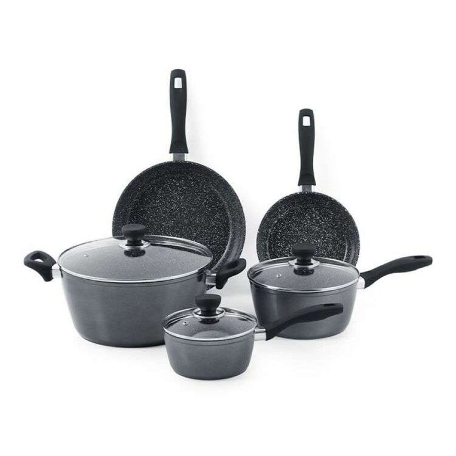 Kitchen & Dining * | Smith & Nobel Pro Stone 5Pc Cookset Black