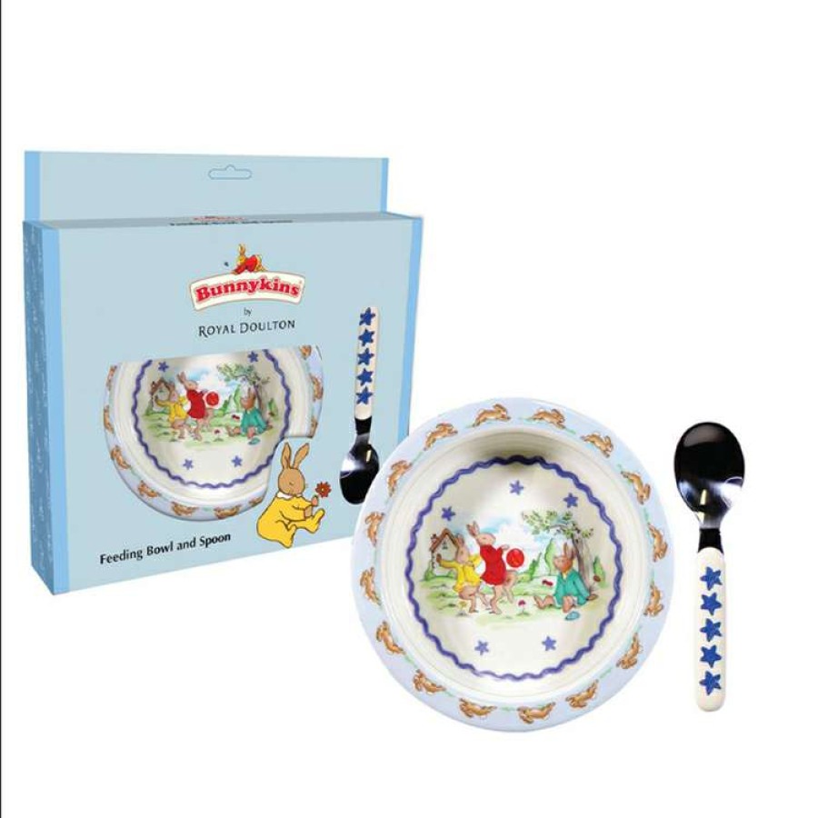 Kitchen & Dining * | Bunnykins Feeding Bowl And Spoon Shining Stars Design