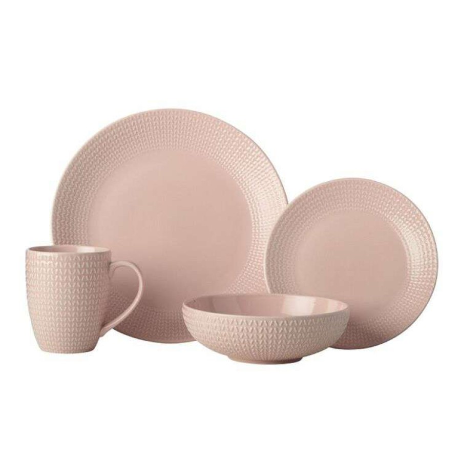 Kitchen & Dining * | Casa Domani Corallo Pink 16-Piece Dinner Set